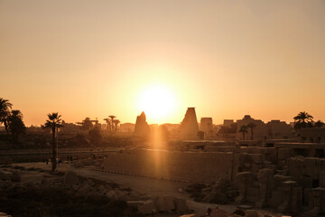 Sunset at the Karnak Temple, Luxor, Egypt