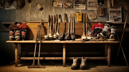 game hockey bench