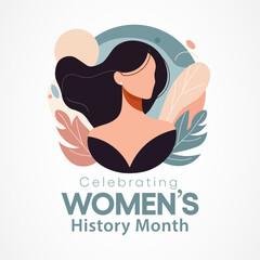 Women's History month is observed every year in March, is an annual declared month that highlights the contributions of women to events in history and contemporary society. Vector illustration design.