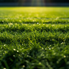 Fresh green grass for football sport, football field, soccer field, team sport texture

