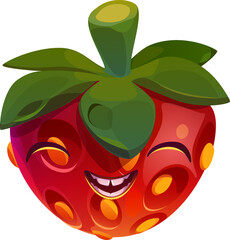 Laughing Strawberry Mascot