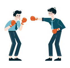 Business People concept. Competitive colleagues in a corporate challenge. Healthy rivalry and determination in the workplace. Flat vector illustration
