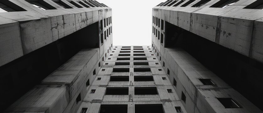 Ultrawide Brutalism Concrete Structures Architecture Photo