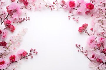The background of the flower arrangement is given text space