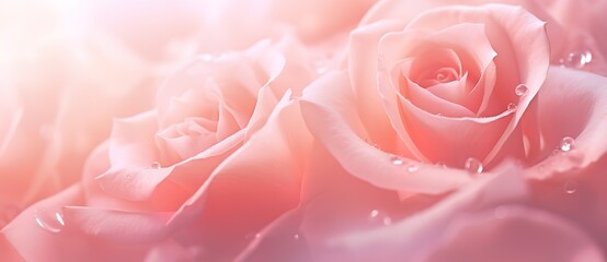 Blurred background with pink roses is very nice, for backgrounds, congratulations, invitations, words of love etc.