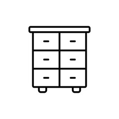 Cupboard outline icons, minimalist vector illustration ,simple transparent graphic element .Isolated on white background