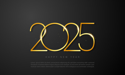 Happy new year 2025 background design.