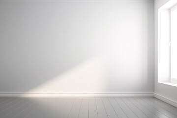 Light and Shadow, Blank White Wall Room Studio Backdrop