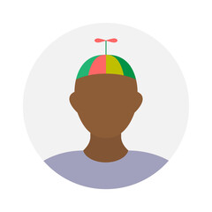 Empty face icon avatar with propeller hat. Vector illustration. © Ruslan