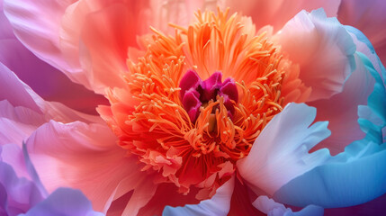 Close-Up of a Pink and Blue Flower
