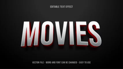 Fotobehang Cinematic movies editable text effect,  © Mulart Gallery