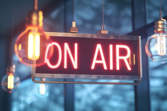 「ONAIR（オンエア）」の文字が入ったグラフィック（配信・放送中・ライブ配信）
