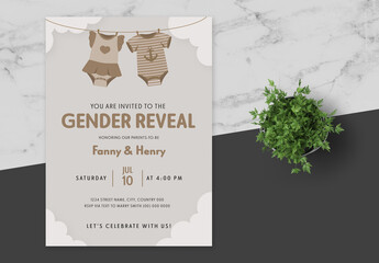 Brown and Grey Aesthetic Invitation