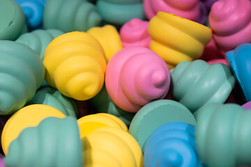 A delightful assortment of multicolored soft silicone poop molds, perfect for adding a splash of...