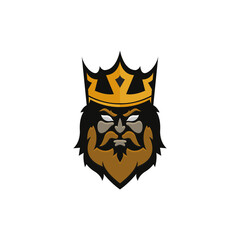 King logo color icon concept