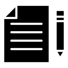Document with pen, form icon