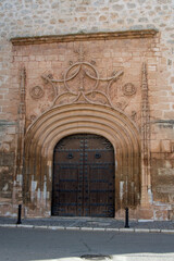 Renaissance entrance to the church of Our Lady of the Assumption in Tembleque, province of Toledo.