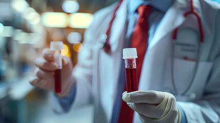 photo of a doctor holding a vaccine syringe