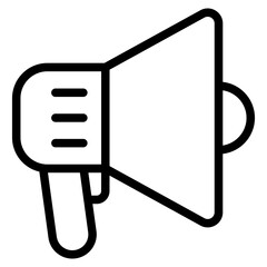 Fototapeta premium Megaphone icons set. Electric megaphone symbol with sound. Loudspeaker megaphone icon