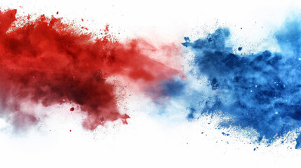 red and blue splashes