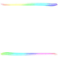 Obraz premium 水彩のラインのレインボーのラインのフレーム素材