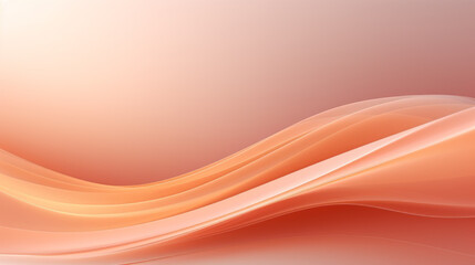 Abstract fluid shapes composition. Modern peachwave background with liquid, organic shapes.