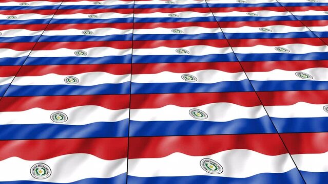  Paraguay flag wave 3d rotating view animated wallpaper background