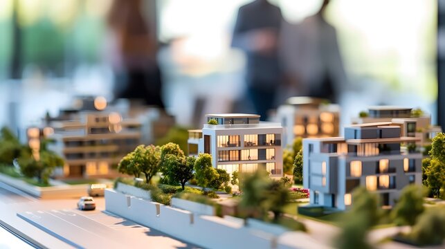 Architectural Model of Modern Residential Buildings