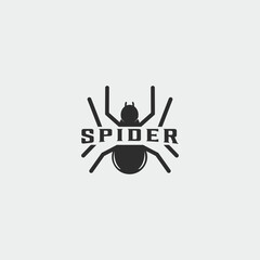 spider logo vintage vector illustration template icon graphic design