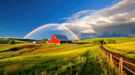 livestock farm rainbow