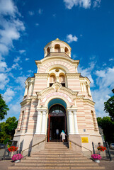 Fototapeta na wymiar Riga Nativity of Christ Orthodox Cathedral, Latvia