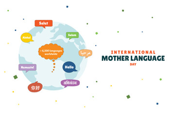 international mother language day february 21, mother language day post  design