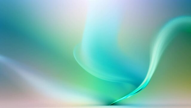 Looping Calming Green and Blue Swirling Smoke Background