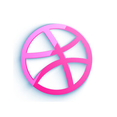 Dribbble 3d Icon, Business 3d Icon