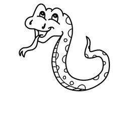 Doodle Cartoon Snake 