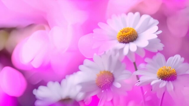 beautiful flower landscape. 4k video animation