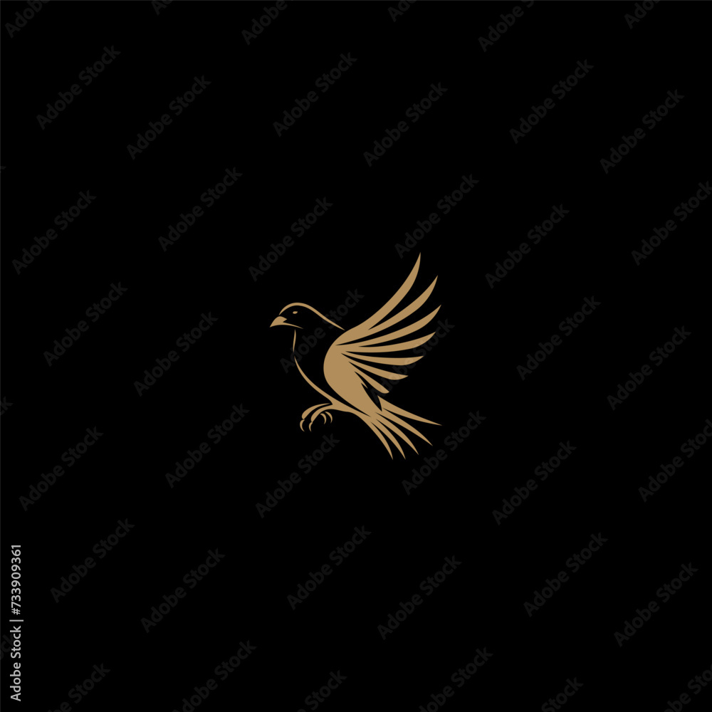 Canvas Prints bird logo design icon template