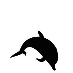Fototapeta premium Silhouette Of Dolphin 