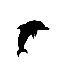Silhouette Of Dolphin 