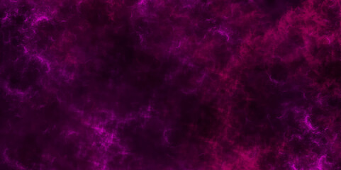 Abstract night sky space watercolor dark crimson red nebula universe background. Colorful acrylic watercolor grunge burgundy red and dark pink frost and lights in nebula and stars in space.
