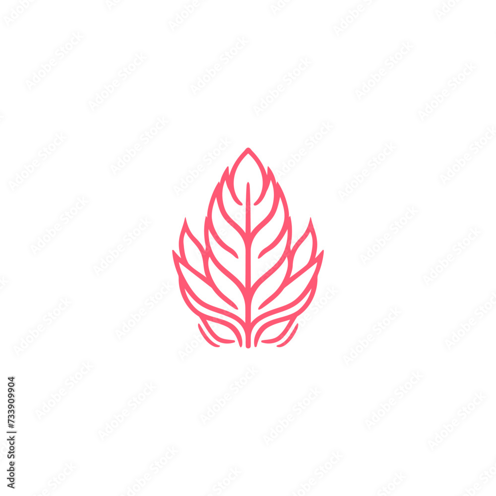 Canvas Prints abstract leaf icon logo design vector