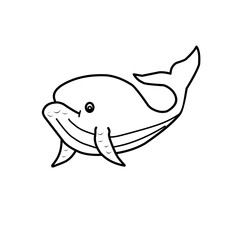 Whale Sea Animal Outline 