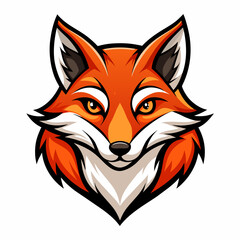 Naklejka premium FOX HEAD LOGO CREATED BY GENERATIVE AI