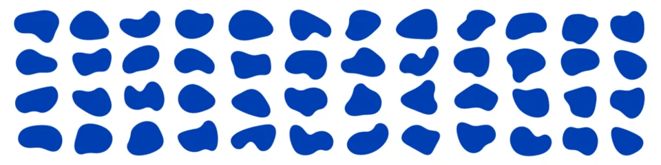 Deurstickers Amoeba blob, irregular shape vector illustration set © Anastasiia