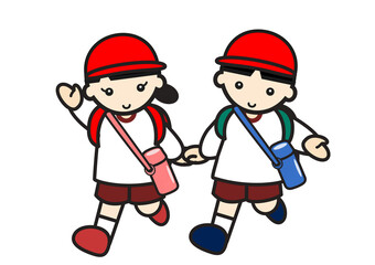 遠足に行く子供たち2