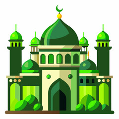 GREEN MOSQUE LOGO CREATED BY GENERATIVE AI