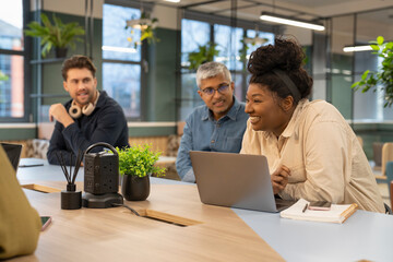Business people having meeting in office