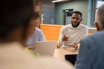 Business people having meeting in office