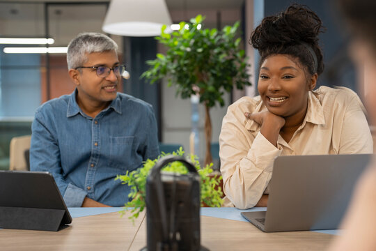 Business people having meeting in office