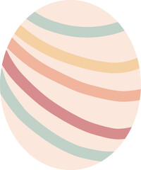 Easter eggs, beautiful garden colors, vector illustration
